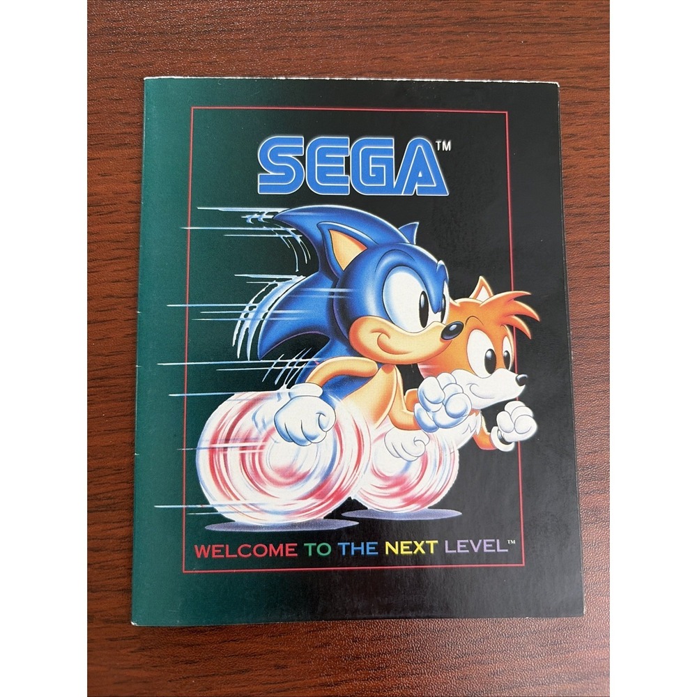 Vintage 1993 SEGA Genesis Brochure‎ Foldout Poster Sonic Hedgehog Jurassic Park